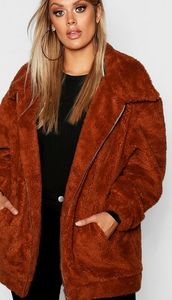 Plus Oversized Teddy Faux Fur Jacket